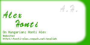 alex honti business card